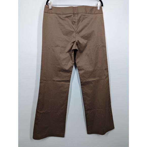 Max Mara To The Max women 10 Tan Cotton Blend Wide Leg Trouser Work Career Pant - Picture 7 of 10